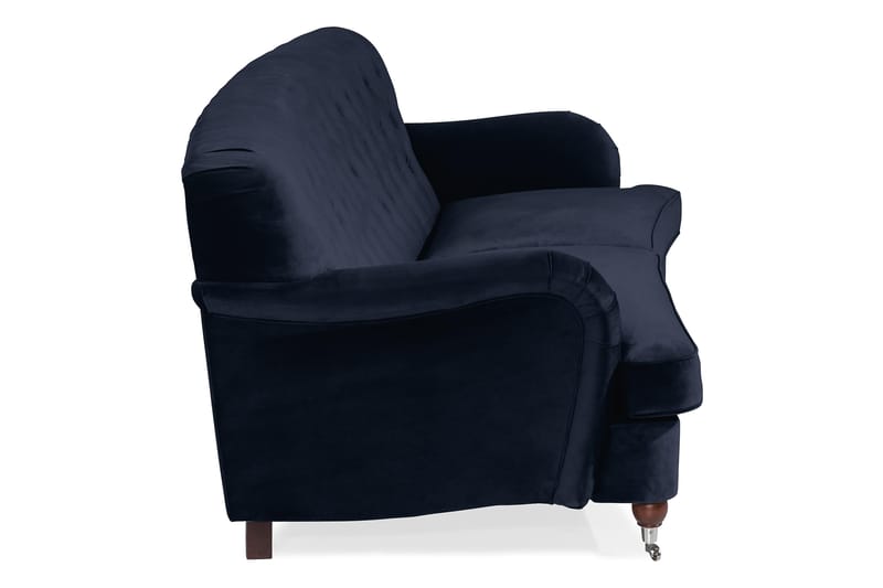 NOTTING HILL Svängd 3-sits Soffa Sammet Midnattsblå - 3-sits soffor - Sammetssoffor - Howardsoffor