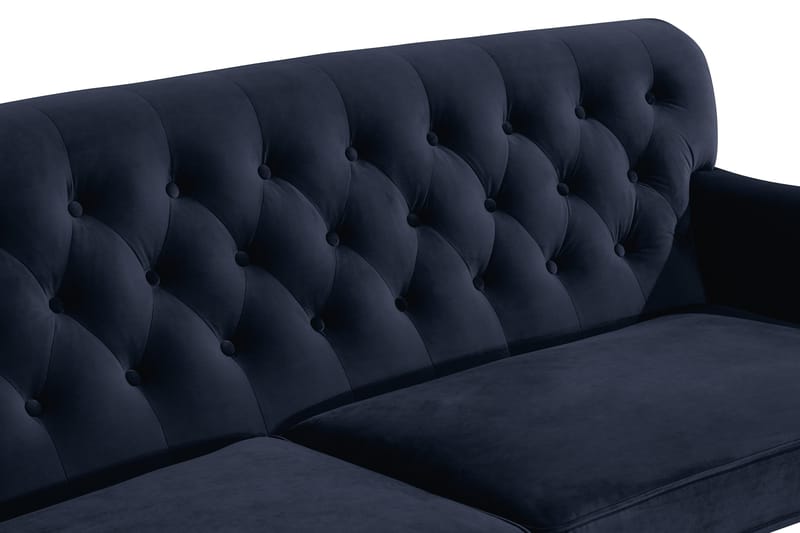 NOTTING HILL Svängd 3-sits Soffa Sammet Midnattsblå - 3-sits soffor - Sammetssoffor - Howardsoffor