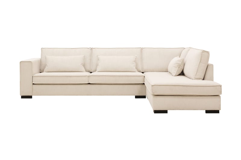 Nova 4-sits Högervänd L-formad Schäslongsoffa i Manchester - Beige - Möbler - Vardagsrum - Soffor - Divansoffa & schäslong