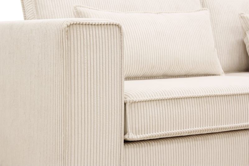 Nova 4-sits Högervänd L-formad Schäslongsoffa i Manchester - Beige - Möbler - Vardagsrum - Soffor - Divansoffa & schäslong