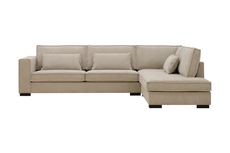 Nova 4-sits Högervänd L-formad Schäslongsoffa i Manchester - Beige - Möbler - Vardagsrum - Soffor - Divansoffa & schäslong