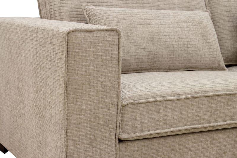 Nova 4-sits Högervänd L-formad Schäslongsoffa i Manchester - Beige - Möbler - Vardagsrum - Soffor - Divansoffa & schäslong