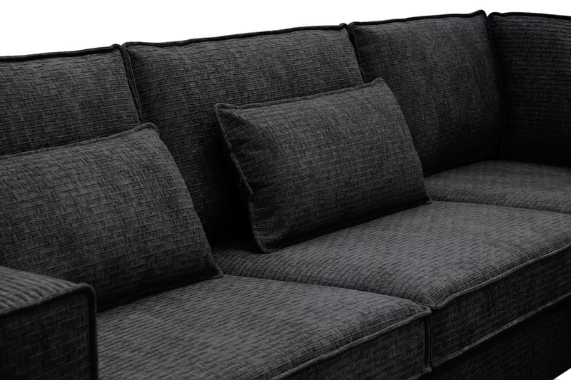 Nova 4-sits Högervänd L-formad Schäslongsoffa i Manchester - Grå - Möbler - Vardagsrum - Soffor - Divansoffa & schäslong