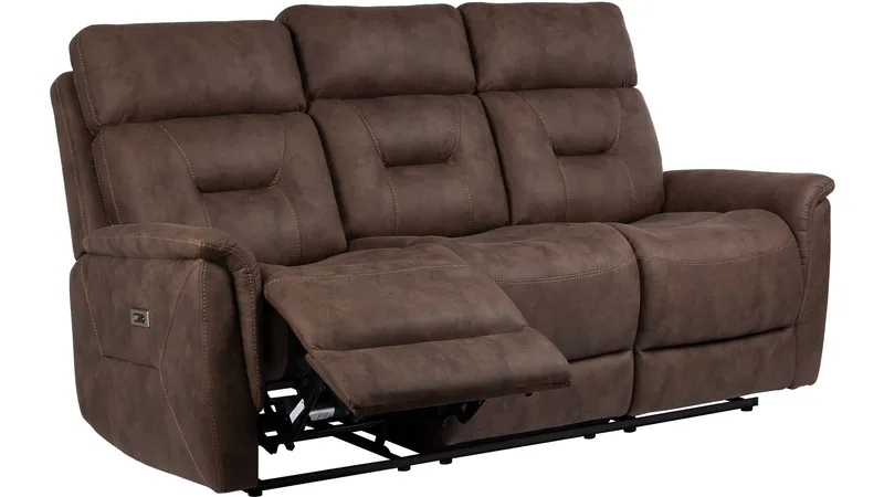Novira 3-sits reclinersoffa Elektrisk, Brun