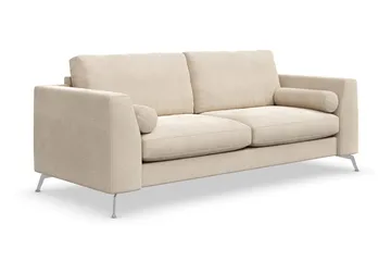 Ocean Lyx 2-sits Soffa med Nackrullar 223 cm i Tyg - Beige - Möbler - Vardagsrum - Soffor - 2-sits soffor