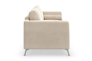 Ocean Lyx 2-sits Soffa med Nackrullar 223 cm i Tyg - Beige - Möbler - Vardagsrum - Soffor - 2-sits soffor