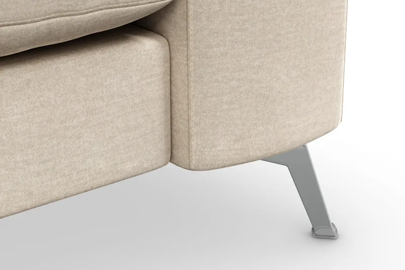 Ocean Lyx 2-sits Soffa med Nackrullar 223 cm i Tyg - Beige - Möbler - Vardagsrum - Soffor - 2-sits soffor