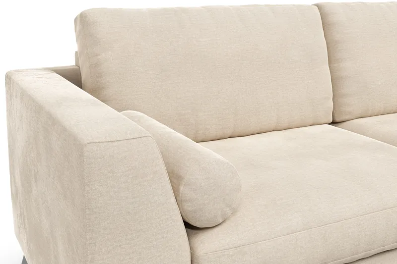 Ocean Lyx 2-sits Soffa med Nackrullar 223 cm i Tyg - Beige - Möbler - Vardagsrum - Soffor - 2-sits soffor