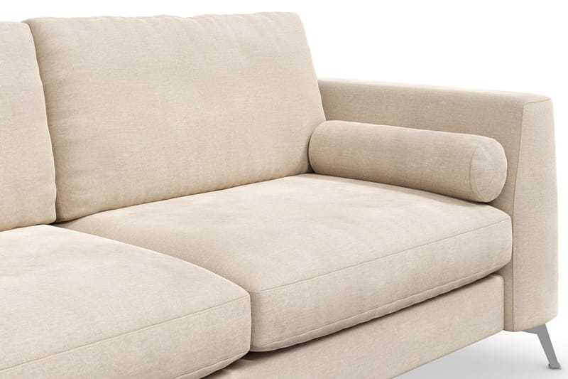 Ocean Lyx 2-sits Soffa med Nackrullar 223 cm i Tyg - Beige - Möbler - Vardagsrum - Soffor - 2-sits soffor