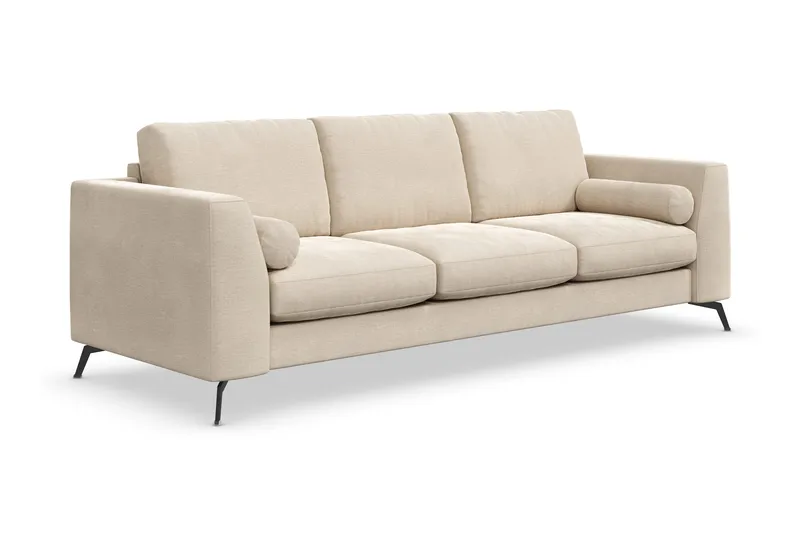 Ocean Lyx 3-sits Sammetssoffa - Beige - Möbler - Vardagsrum - Soffor - Sammetssoffor