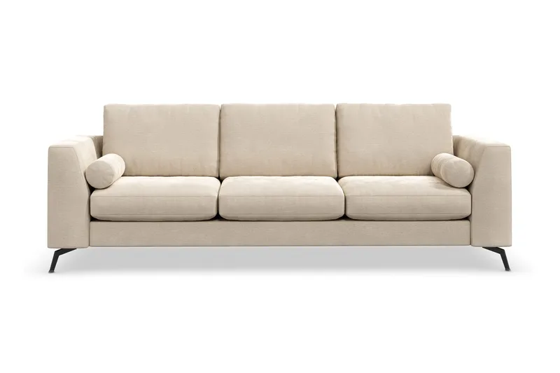 Ocean Lyx 3-sits Sammetssoffa - Beige - Möbler - Vardagsrum - Soffor - Sammetssoffor