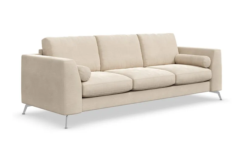 Ocean Lyx 3-sits Sammetssoffa - Beige - Möbler - Vardagsrum - Soffor - Sammetssoffor