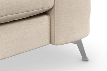 Ocean Lyx 3-sits Sammetssoffa med Nackrullar - Beige - Möbler - Vardagsrum - Soffor - Sammetssoffor