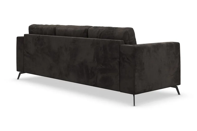 Ocean Lyx 3-sits Sammetssoffa - Mörkgrå - Möbler - Vardagsrum - Soffor - Sammetssoffor