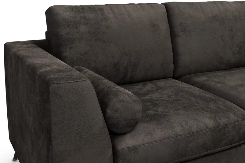 Ocean Lyx 3-sits Sammetssoffa - Mörkgrå - Möbler - Vardagsrum - Soffor - Sammetssoffor