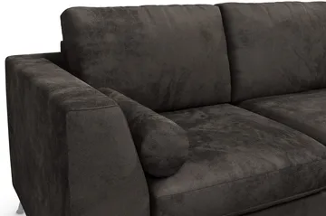 Ocean Lyx 3-sits Sammetssoffa - Mörkgrå - Möbler - Vardagsrum - Soffor - Sammetssoffor