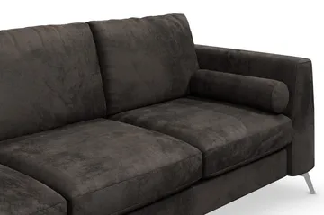 Ocean Lyx 3-sits Sammetssoffa - Mörkgrå - Möbler - Vardagsrum - Soffor - Sammetssoffor