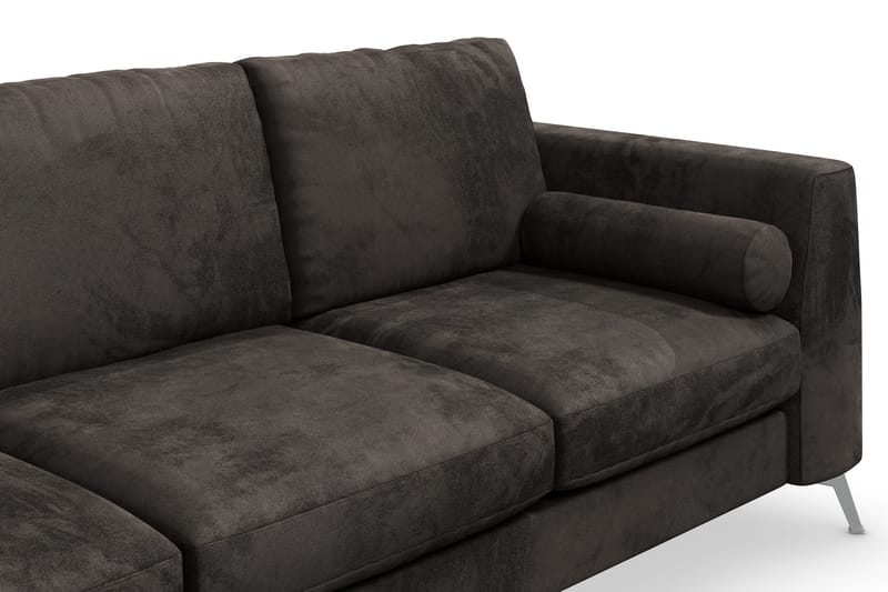 Ocean Lyx 3-sits Sammetssoffa - Mörkgrå - Möbler - Vardagsrum - Soffor - Sammetssoffor