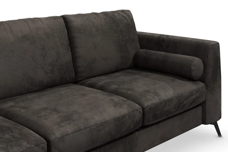 Ocean Lyx 3-sits Sammetssoffa - Mörkgrå - Möbler - Vardagsrum - Soffor - Sammetssoffor