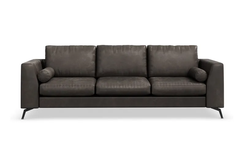 Ocean Lyx 3-sits Soffa i Konstläder - Mörkgrå - Möbler - Vardagsrum - Soffor - Skinnsoffor