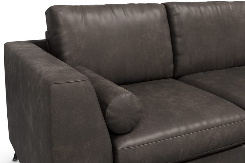 Ocean Lyx 3-sits Soffa i Konstläder - Mörkgrå - Möbler - Vardagsrum - Soffor - Skinnsoffor