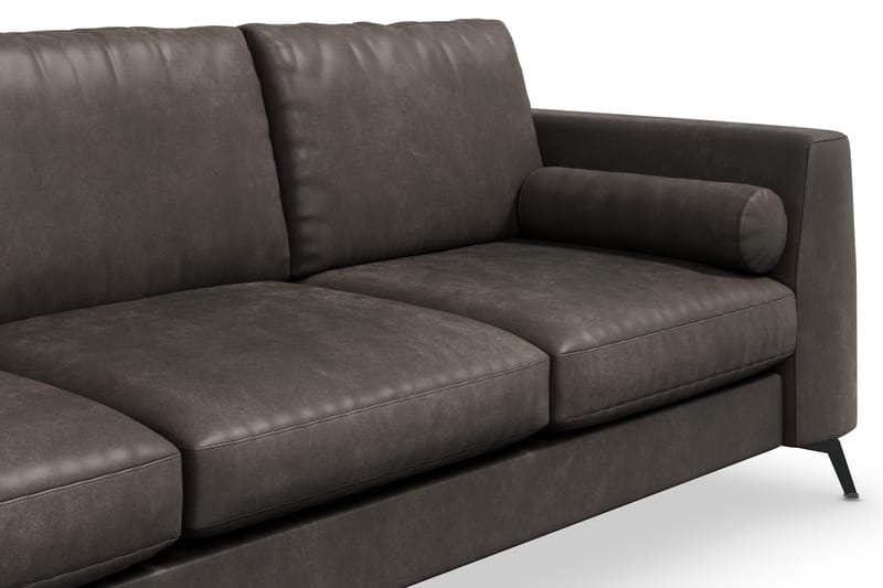 Ocean Lyx 3-sits Soffa i Konstläder - Mörkgrå - Möbler - Vardagsrum - Soffor - Skinnsoffor