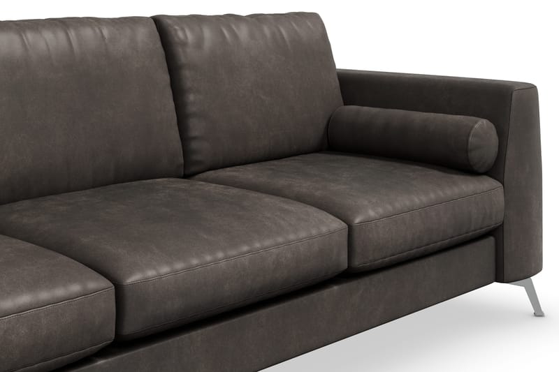 Ocean Lyx 3-sits Soffa i Konstläder - Mörkgrå - Möbler - Vardagsrum - Soffor - Skinnsoffor