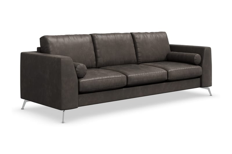 Ocean Lyx 3-sits Soffa i Konstläder - Mörkgrå - Möbler - Vardagsrum - Soffor - Skinnsoffor