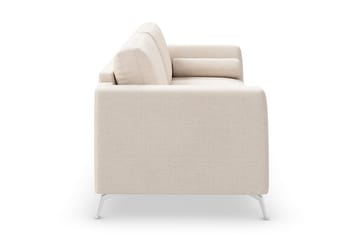 Ocean Lyx 3-sits Soffa med Nackrullar 222 cm i Chenille - Beige - Möbler - Vardagsrum - Soffor - 3-sits soffor