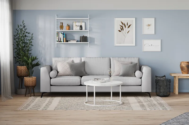 Ocean Lyx 3-sits Tygsoffa - Grå - Möbler - Vardagsrum - Soffor - 4-sits soffor