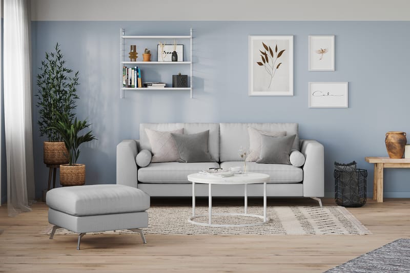 Ocean Lyx 3-sits Tygsoffa - Grå - Möbler - Vardagsrum - Soffor - 3-sits soffor