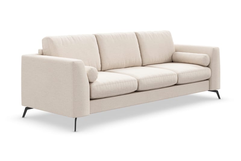 Ocean Lyx 4-sits Chenillesoffa med Nackrullar - Beige - Möbler - Vardagsrum - Soffor - 4-sits soffor