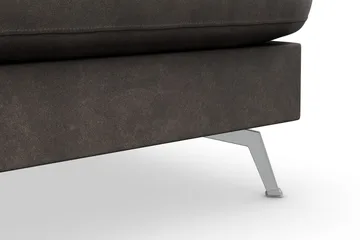 Ocean Lyx 4-sits Högervänd L-formad Schäslongsoffa i Konstläder - Mörkgrå - Möbler - Vardagsrum - Soffor - Skinnsoffor