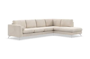 Ocean Lyx 4-sits Högervänd L-formad Schäslongsoffa i Manchester - Beige - Möbler - Vardagsrum - Soffor - Divansoffa & schäslong