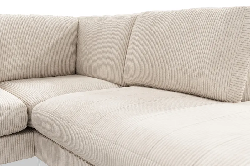Ocean Lyx 4-sits Högervänd L-formad Schäslongsoffa i Manchester - Beige - Möbler - Vardagsrum - Soffor - Divansoffa & schäslong