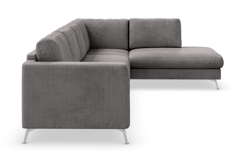 Ocean Lyx 4-sits Högervänd L-formad Schäslongsoffa i Manchester - Mörkgrå - Möbler - Vardagsrum - Soffor - Divansoffa & schäslong