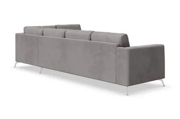 Ocean Lyx 4-sits Högervänd L-formad Schäslongsoffa i Manchester - Mörkgrå - Möbler - Vardagsrum - Soffor - Divansoffa & schäslong