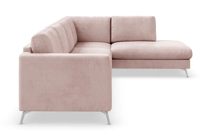 Ocean Lyx 4-sits Högervänd L-formad Schäslongsoffa i Manchester - Rosa - Möbler - Vardagsrum - Soffor - Divansoffa & schäslong