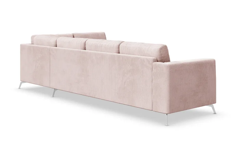Ocean Lyx 4-sits Högervänd L-formad Schäslongsoffa i Manchester - Rosa - Möbler - Vardagsrum - Soffor - Divansoffa & schäslong