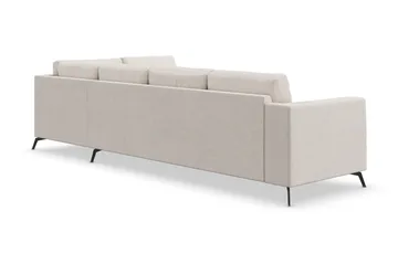 Ocean Lyx 4-sits Högervänd L-formad Schäslongsoffa i Tyg - Beige - Möbler - Vardagsrum - Soffor - Divansoffa & schäslong