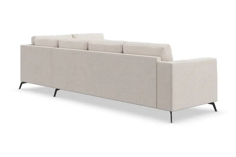 Ocean Lyx 4-sits Högervänd L-formad Schäslongsoffa i Tyg - Beige - Möbler - Vardagsrum - Soffor - Divansoffa & schäslong