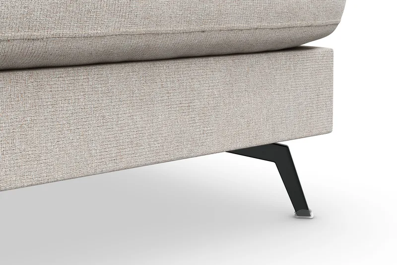 Ocean Lyx 4-sits Högervänd L-formad Schäslongsoffa i Tyg - Beige - Möbler - Vardagsrum - Soffor - Divansoffa & schäslong
