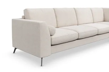 Ocean Lyx 4-sits Högervänd L-formad Schäslongsoffa i Tyg - Beige - Möbler - Vardagsrum - Soffor - Divansoffa & schäslong