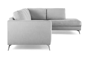 Ocean Lyx 4-sits Högervänd L-formad Schäslongsoffa i Tyg - Grå - Möbler - Vardagsrum - Soffor - Divansoffa & schäslong