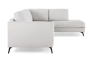 Ocean Lyx 4-sits Högervänd L-formad Schäslongsoffa i Tyg - Ljusgrå - Möbler - Vardagsrum - Soffor - Divansoffa & schäslong