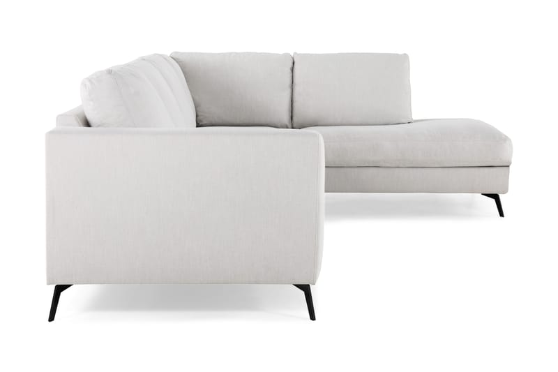 Ocean Lyx 4-sits Högervänd L-formad Schäslongsoffa i Tyg - Ljusgrå - Möbler - Vardagsrum - Soffor - Divansoffa & schäslong