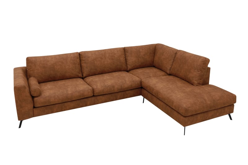 Ocean Lyx 4-sits Soffa med Schäslong Höger - Brun - Möbler - Vardagsrum - Soffor - Skinnsoffor