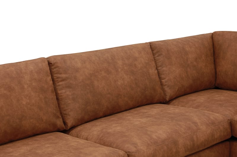 Ocean Lyx 4-sits Soffa med Schäslong Höger - Brun - Möbler - Vardagsrum - Soffor - Skinnsoffor