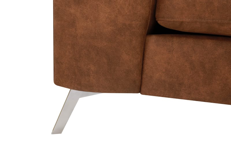 Ocean Lyx 4-sits Soffa med Schäslong Höger - Brun - Möbler - Vardagsrum - Soffor - Skinnsoffor