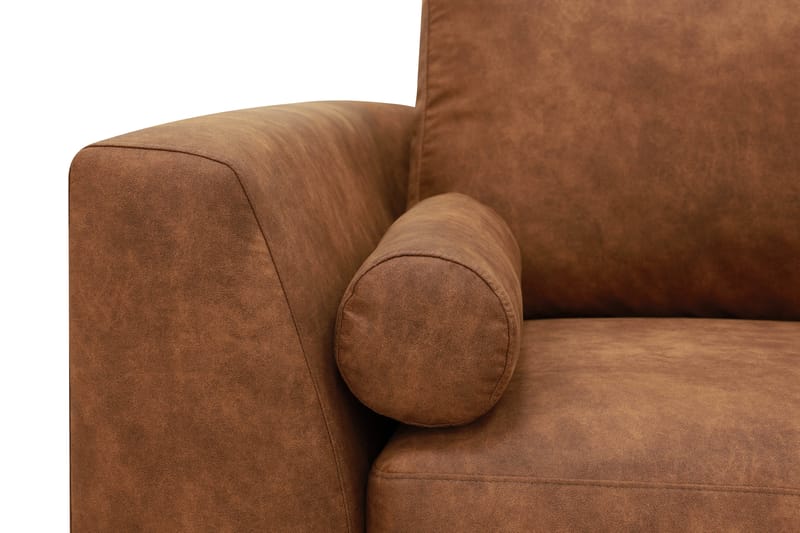 Ocean Lyx 4-sits Soffa med Schäslong Höger - Brun - Möbler - Vardagsrum - Soffor - Skinnsoffor